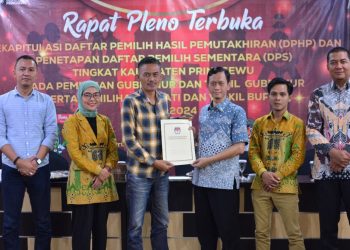 KPU Pringsewu Gelar Pleno Rekapitulasi Daftar Pemilih Sementara
