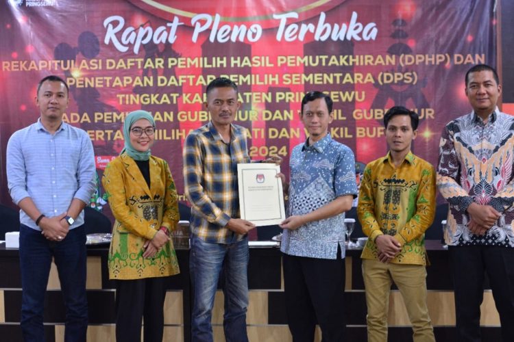 KPU Pringsewu Gelar Pleno Rekapitulasi Daftar Pemilih Sementara