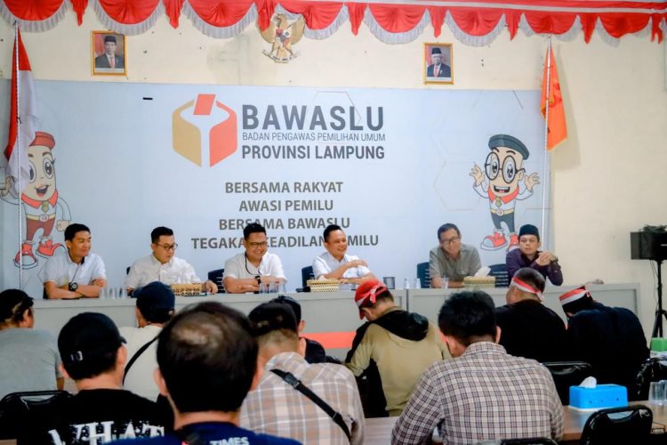Bawaslu Lampung Rilis Hasil Pengawasan Kampanye Pemilu 2024: Paslon 02 Lebih Aktif
