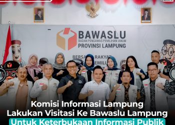 Komisi Informasi Provinsi Lampung Kunjungi Bawaslu untuk Evaluasi Keterbukaan Informasi Publik