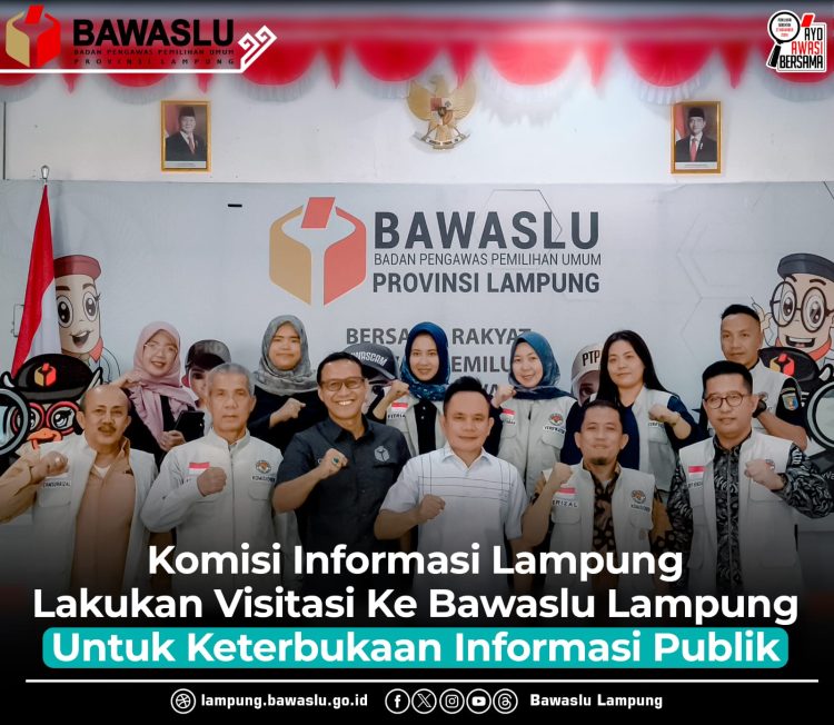 Komisi Informasi Provinsi Lampung Kunjungi Bawaslu untuk Evaluasi Keterbukaan Informasi Publik