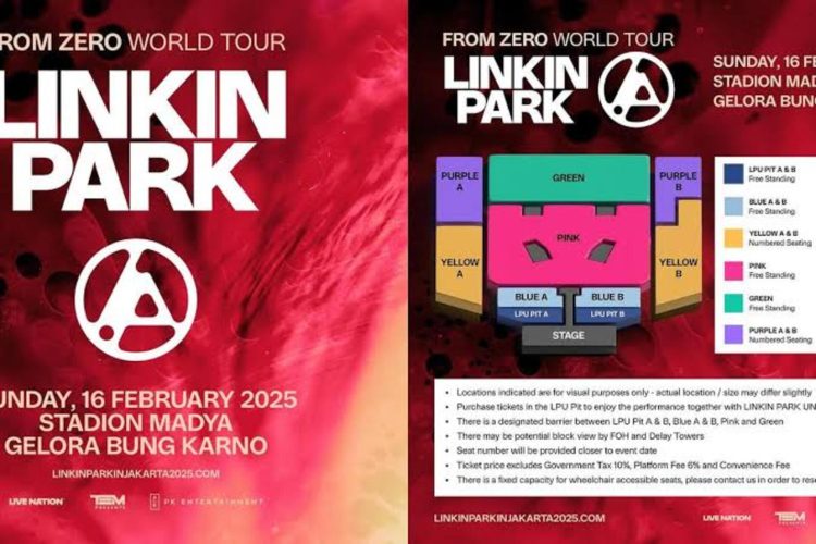 Linkin Park Siap Gelar Konser di Jakarta 2025, Harga Tiket Mulai Rp1,55 Juta