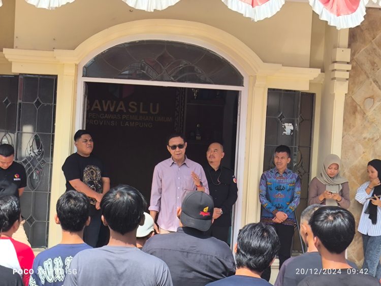 Posraya Indonesia Lampung Gelar Aksi Damai, Apresiasi Kinerja Bawaslu dalam Pemilu 2024