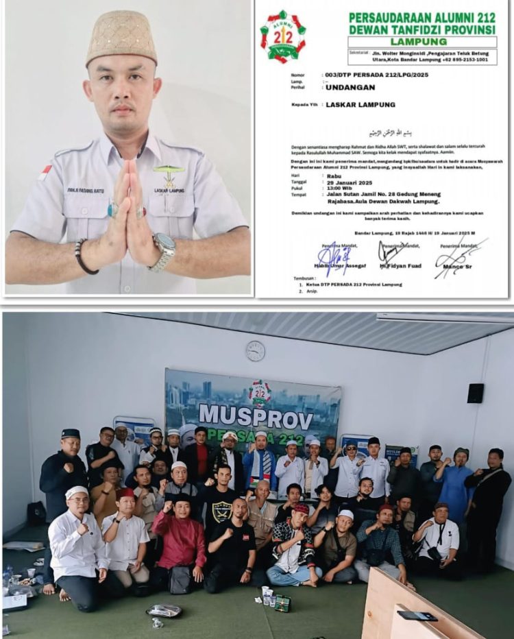 Musprov Persada 212 Lampung Berjalan Lancar, Semangat Ukhuwah Kian Kokoh