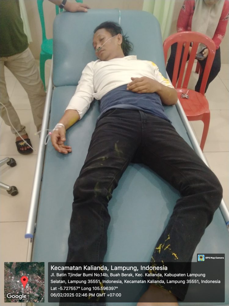 Sekretaris LSM GMBI Lampung Selatan Dianiaya Kelompok Pemuda di RSUD Bob Bazar