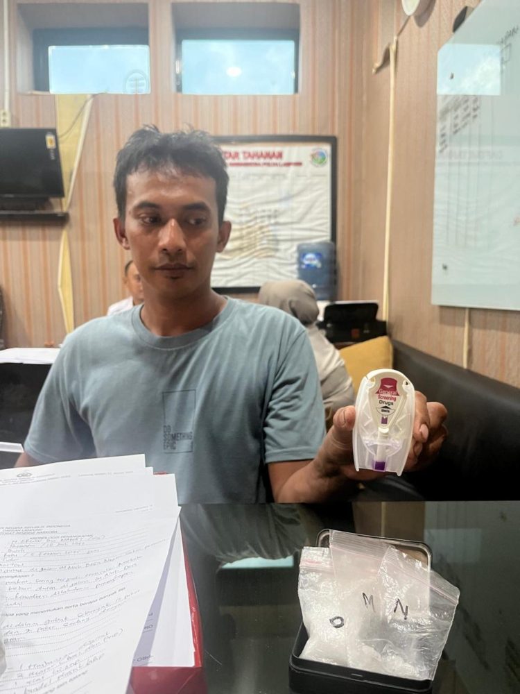 Polda Lampung Tangkap Dua Pengedar Sabu di Pesawaran, Polisi Sita 32,24 Gram Barang Bukti