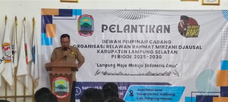 DPD Relawan RMD Lampung Kukuhkan Riza Hendriyanto sebagai Ketua DPC Lampung Selatan