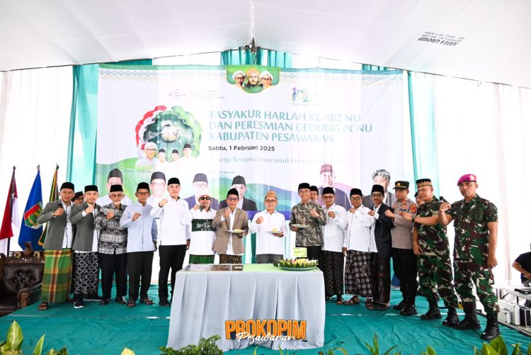 Bupati Dendi Ramadhona Hadiri Tasyakuran Harlah ke-102 NU dan Peresmian Gedung PCNU Pesawaran