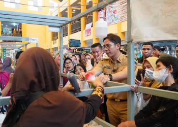 Bupati Lampung Selatan Tinjau Pasar Natar, Pastikan Ketersediaan dan Harga Pangan