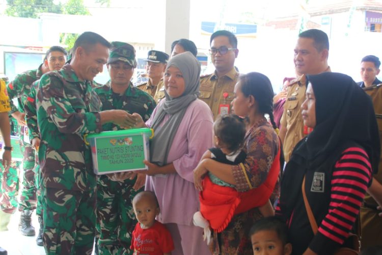 Bupati Lampung Utara Dampingi Tim Wasev TNI AD Tinjau TMMD ke-123 di Desa Subik