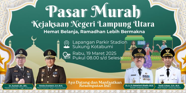 Sambut Ramadhan, Kejari Lampura Gelar Pasar Murah untuk Tekan Inflasi
