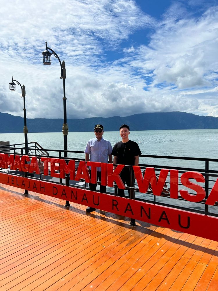 Ketua BPC HIPMI Lampung Barat Dampingi Ketua DPRD Provinsi Lampung Tinjau Pasar Tematik Lumbok Seminung