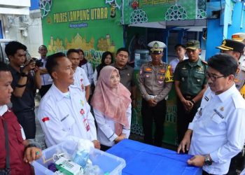 Bupati Lampung Utara Tinjau Pos Pelayanan Arus Mudik Idul Fitri 2025 Bersama Forkopimda