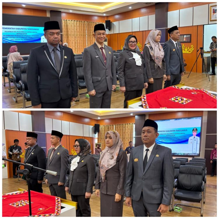 Lima ASN Resmi Menjabat, Pemkab Tanggamus Perkuat Struktur Birokrasi