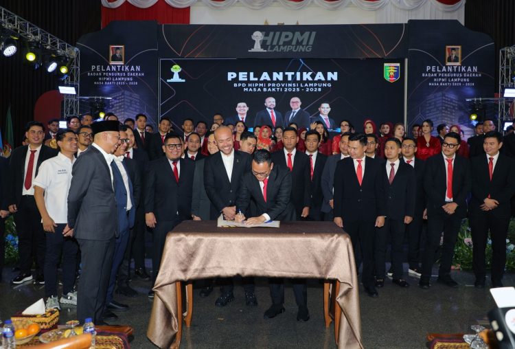 Gilang Ramadhan Resmi Pimpin HIPMI Lampung 2025–2028, Gubernur: Hadirkan Inovasi Nyata!