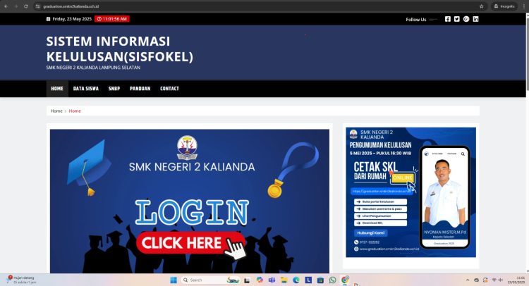 Terobosan Digital! SMK Negeri 2 Kalianda Umumkan Kelulusan Siswa via Portal Online