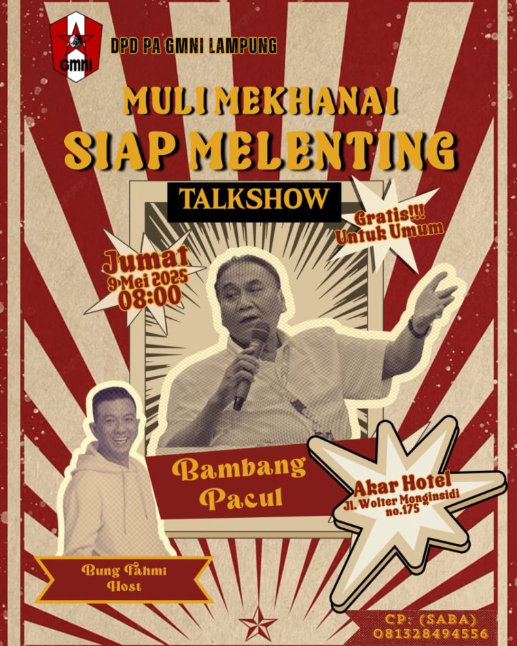 DPD PA GMNI LAMPUNG GELAR TALKSHOW “MULI MEKHANAI SIAP MELENTING” BERSAMA BAMBANG PACUL