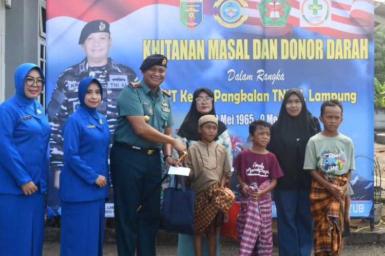 “Jelang HUT ke-60, Lanal Lampung Gelar Khitanan Massal & Donor Darah: Wujud Nyata Peduli Rakyat”