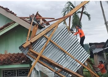 Respons Cepat BPBD Tanggamus Tangani Puting Beliung, Sekdes Pekon Teratas Sampaikan Terima Kasih ke Bupati