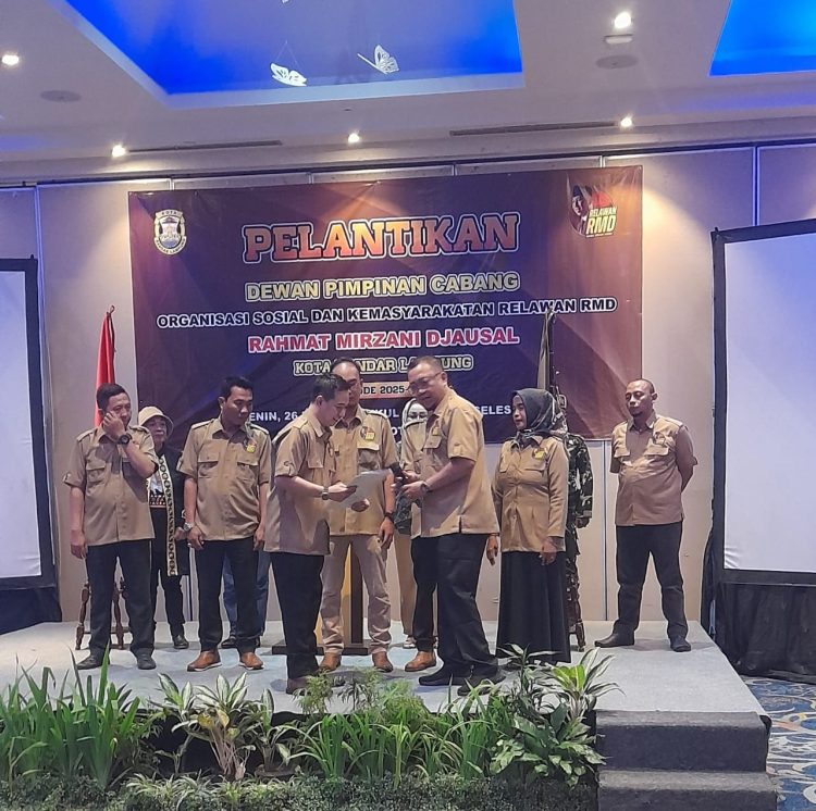 DPC Ormas Relawan RMD Kota Bandar Lampung Resmi Dilantik, Siap Kawal Pembangunan Daerah