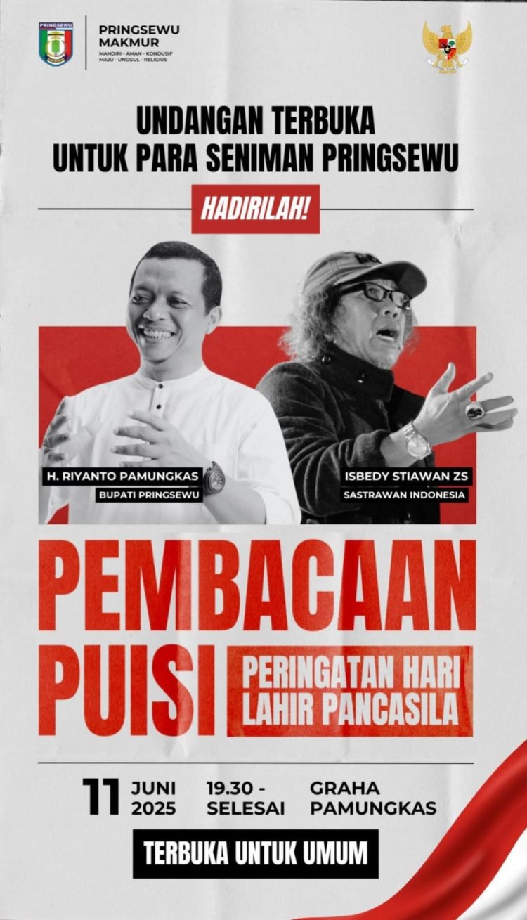 Bupati Pringsewu ‘Duel Puisi’ dengan Paus Sastra Lampung di Graha Pamungkas