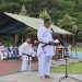 Prajurit Yonif 7 Marinir Ikuti Latihan Bersama dan Ujian Kenaikan Tingkat Karate di Pesawaran