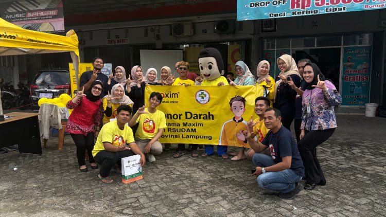 Mitra Pengemudi Maxim Bandar Lampung Donorkan Darah, Wujud Nyata Kepedulian di Hari Donor Darah Sedunia