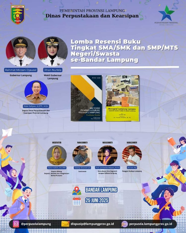 Perpusda Lampung Gelar Workshop & Lomba Resensi Buku, Gali Potensi Literasi Pelajar Lewat Karya Tulis