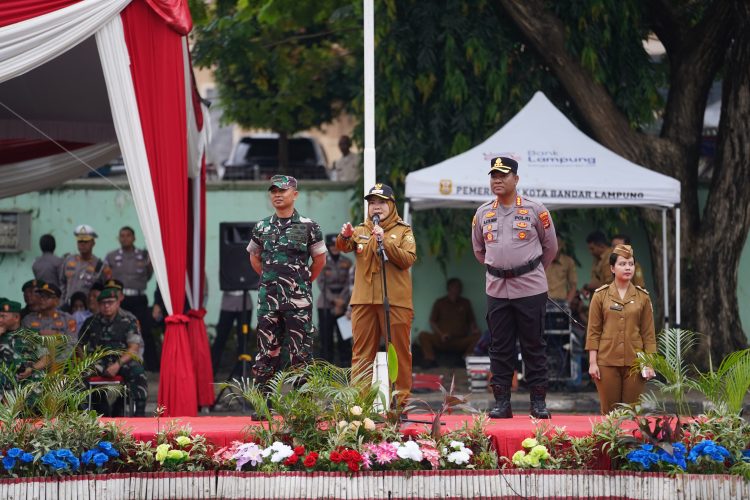 Apel Tiga Pilar, Simbol Kuatnya Kolaborasi Pemkot, TNI, dan Polri Jaga Keamanan Bandar Lampung