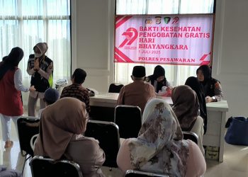Bakti Kesehatan Polres Pesawaran Jangkau Puluhan Warga: Wujud Nyata Polri Presisi di Hari Bhayangkara ke-79