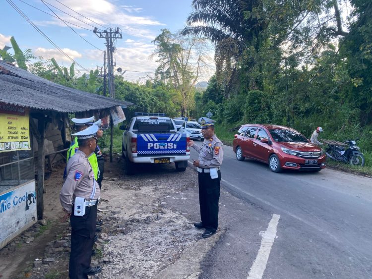 Jaga Kenyamanan Libur Akhir Pekan, Satlantas Pesawaran Amankan Jalur Wisata Pesisir