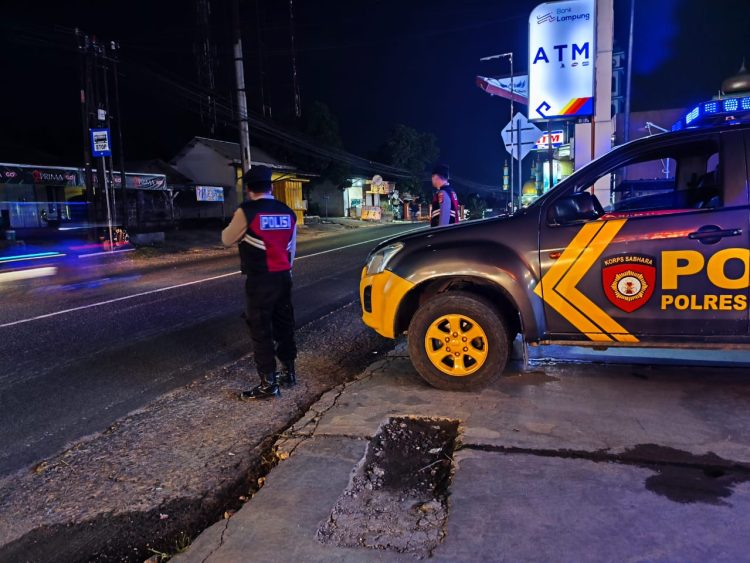 Wujudkan Rasa Aman, Samapta Polres Pesawaran Intensifkan Patroli Malam Hari di Titik Strategis