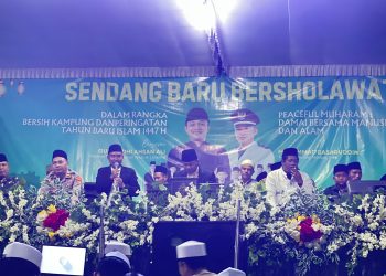 Ribuan Warga Sendangbaru Padati Lapangan Merdeka dalam Peringatan 1 Suro: Sholawat Akbar Penuh Khidmat