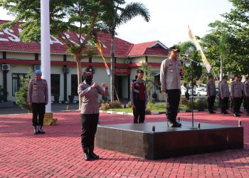 Kapolres Pesawaran Apresiasi Kinerja Personel Saat Pimpin Apel Pagi: “Pelayanan Kalian Dirasakan Langsung oleh Masyarakat”