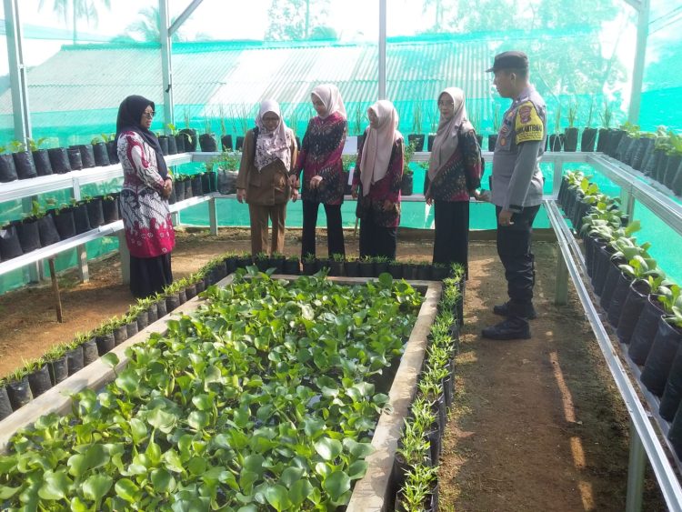 Bhabinkamtibmas Polsek Gedong Tataan Kawal Lomba KWT di Sungai Langka, Dukung Ketahanan Pangan Desa