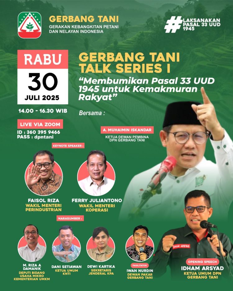 Diskusi Publik Gerbang Tani: Membumikan Pasal 33 Demi Transformasi Ekonomi Rakyat