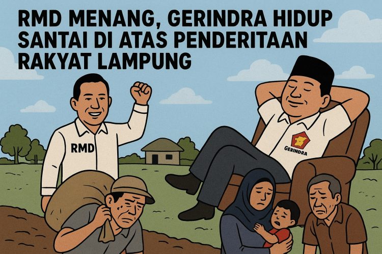 RMD Menang, Gerindra Hidup Santai di atas Penderitaan Rakyat Lampung