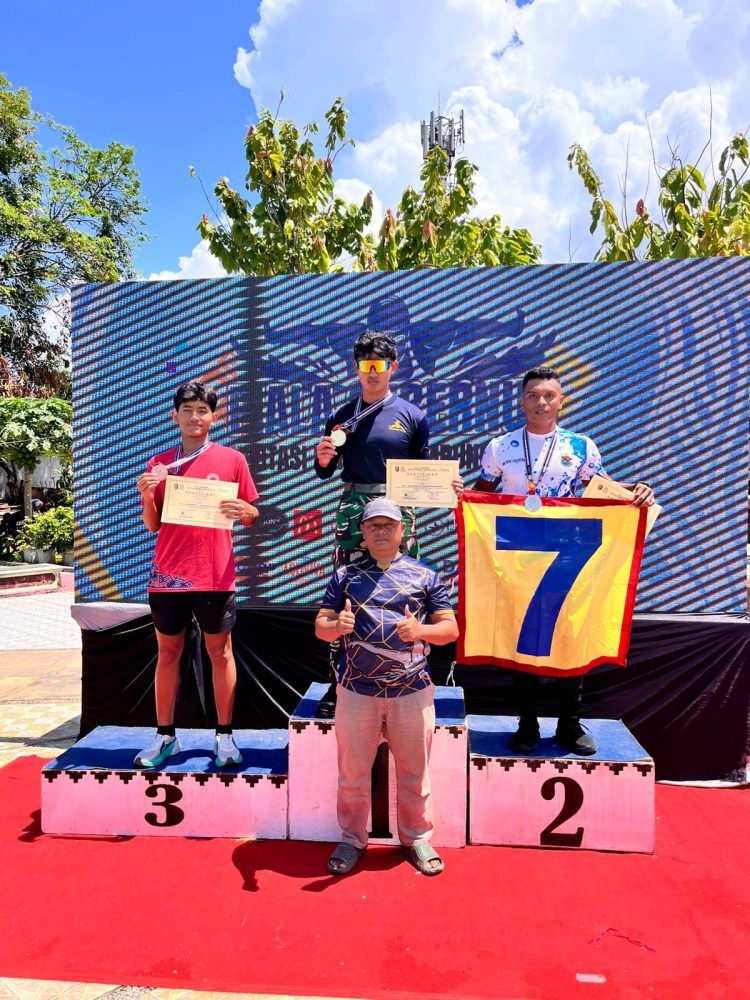 Prajurit Muda Yonif 7 Marinir Raih Tiga Medali di Piala Gubernur Invitasi Renang 2025