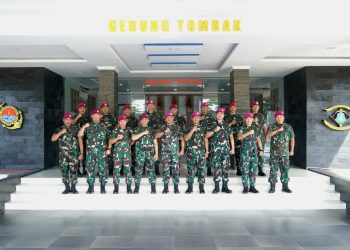 Brigif 4 Marinir/BS Sambut Kedatangan Itkormar untuk Audit Kinerja TA 2025