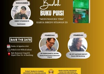 Isbedy Stiawan ZS Bakal Bedah Buku Puisi di Unpad, Ipit: Menulis Kematian dengan Ketenteraman Batin