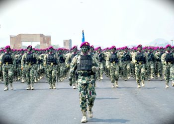 Prajurit Yonif 7 Marinir Ikuti Gelar Pasukan Operasional TNI di Batujajar