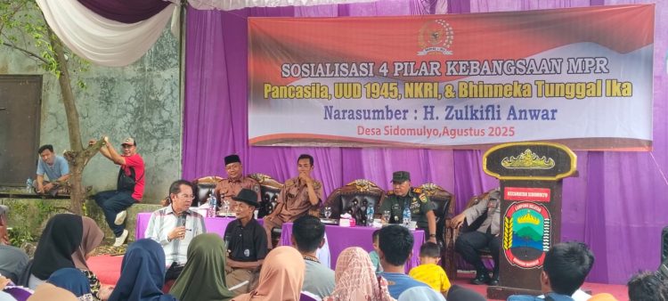 Sosialisasi Empat Pilar Kebangsaan DPR RI H. Zulkifli Anwar di Desa Sidorejo Lampung Selatan Tingkatkan Kesadaran Nasionalisme Masyarakat