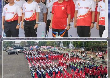 Lomba Gerak Jalan Pelajar Semarakkan Perayaan Kemerdekaan ke-80 di Lampung Utara