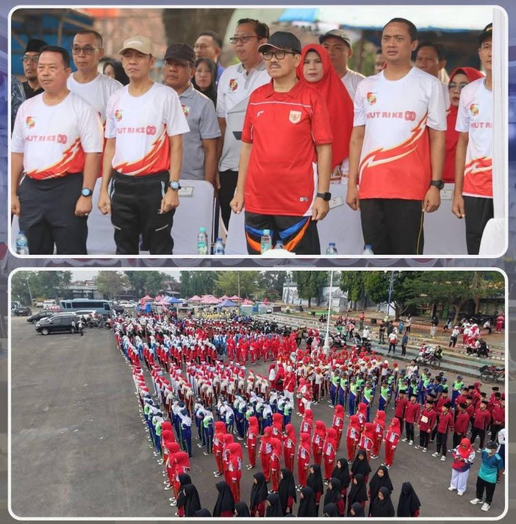 Lomba Gerak Jalan Pelajar Semarakkan Perayaan Kemerdekaan ke-80 di Lampung Utara