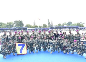 Prajurit Yonif 7 Marinir Ikuti Tasyakuran Validasi Organisasi Korps Marinir