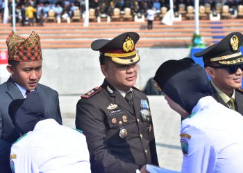 Ikuti Upacara HUT Ke-80 RI di BHC Menara Siger, AKBP Rahmad Hidayat: Semangat Kemerdekaan Perangi Narkoba