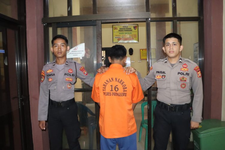 Pemuda Pringsewu Ditangkap Polisi Setelah Tiga Bulan Jadi Pengedar Sabu