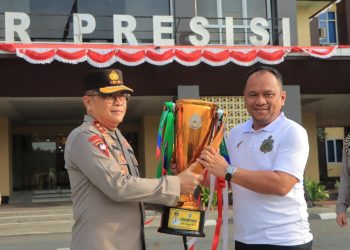 Kapolda Lampung Helmy Santika Lepas Skuad Bhayangkara Presisi Lampung Menuju Piala Soeratin Nasional 2025