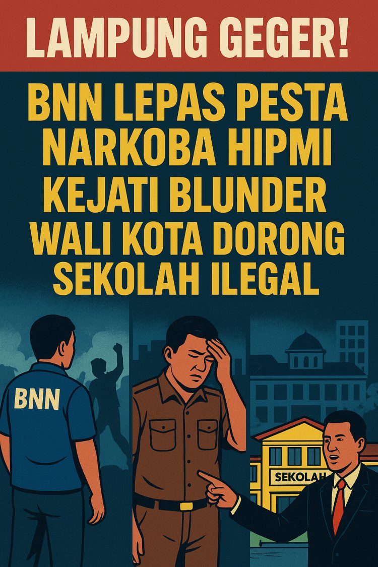 Lampung Geger! BNN Lepas Pesta Narkoba HIPMI, Kejati Blunder, dan Kontroversi Sekolah Ilegal Wali Kota
