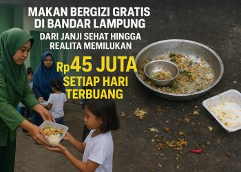 Makan Bergizi Gratis di Bandar Lampung: Janji Sehat, Realita Memilukan, dan Rp45 Juta yang Terbuang Setiap Hari